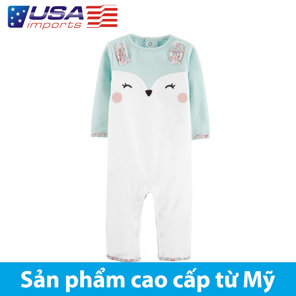 Đồ dài, áo liền quần giữ ấm, jumpsuit nỉ bé gái Car-tờ Auth Từ Mỹ (18638410)