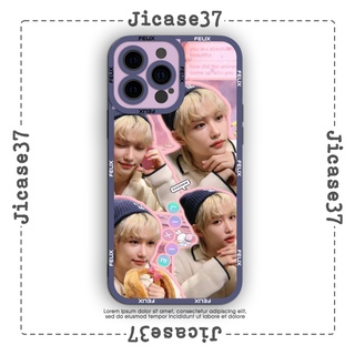 Ốp lưng iphone và samsung xiaomi oppo cạnh vuông Jicase Felix Stray Kids kpop 