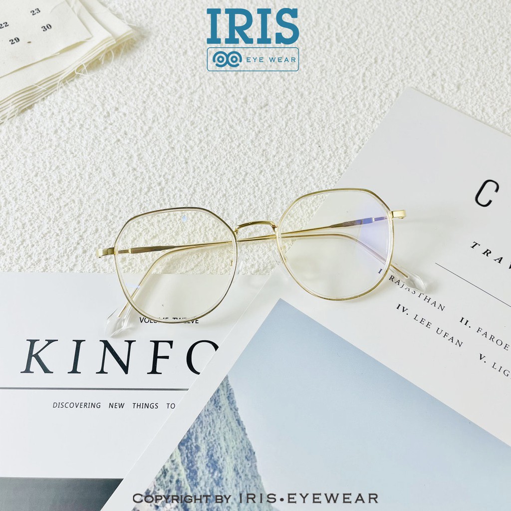 Gọng kính kim loại mảnh kết hơp nhựa viền Hàn Quốc mới về Iris eyewear 2021 | BigBuy360 - bigbuy360.vn