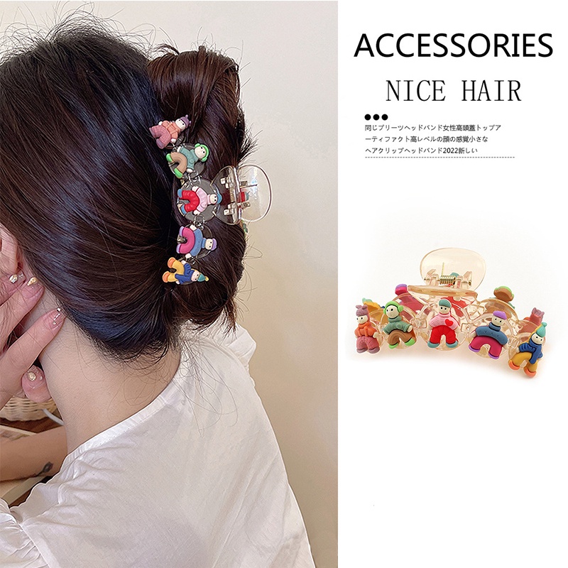 Kẹp tóc Haimeikang hình dạng hoạt hình ba chiều dễ thương chất lượng cao cho nữ