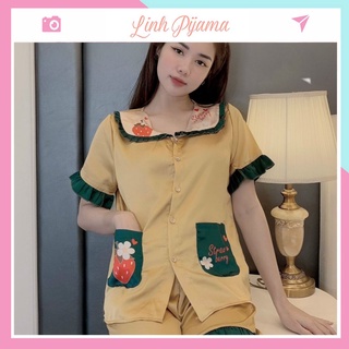 Đồ bộ nữ Vic's LỤA SATIN cao cấp, đồ ngủ hoạ tiết mặc nhà sang trọng L117 thời trang nữ pijama