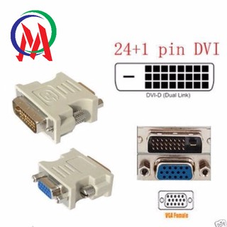 Đầu chuyển DVI  ra VGA (24+1) nâng cao kết nối trải nghiệm sắc nét độ tương thích cao