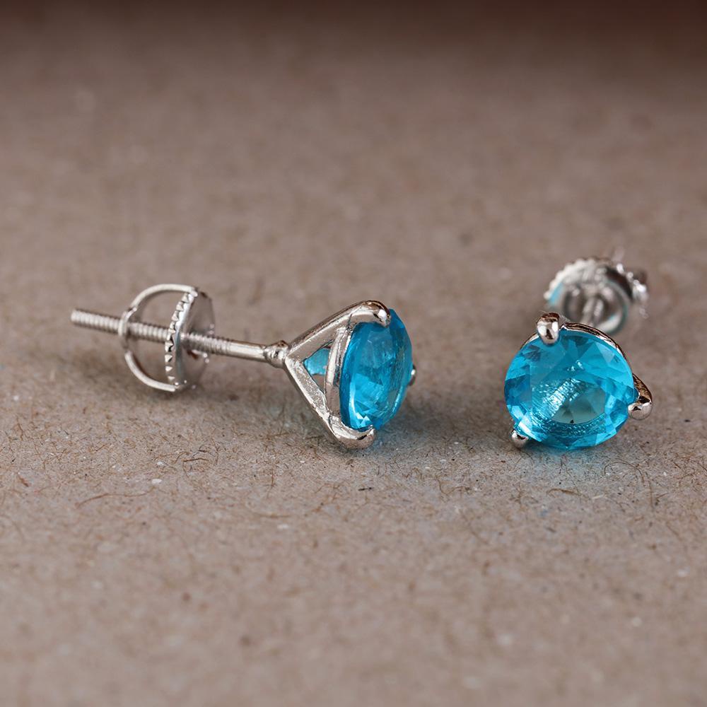 Khuyên Tai Ba Chấu Đính Đá Lấp Lánh|Nhân Vật Aquamarine Xanh Dương Độc Đáo