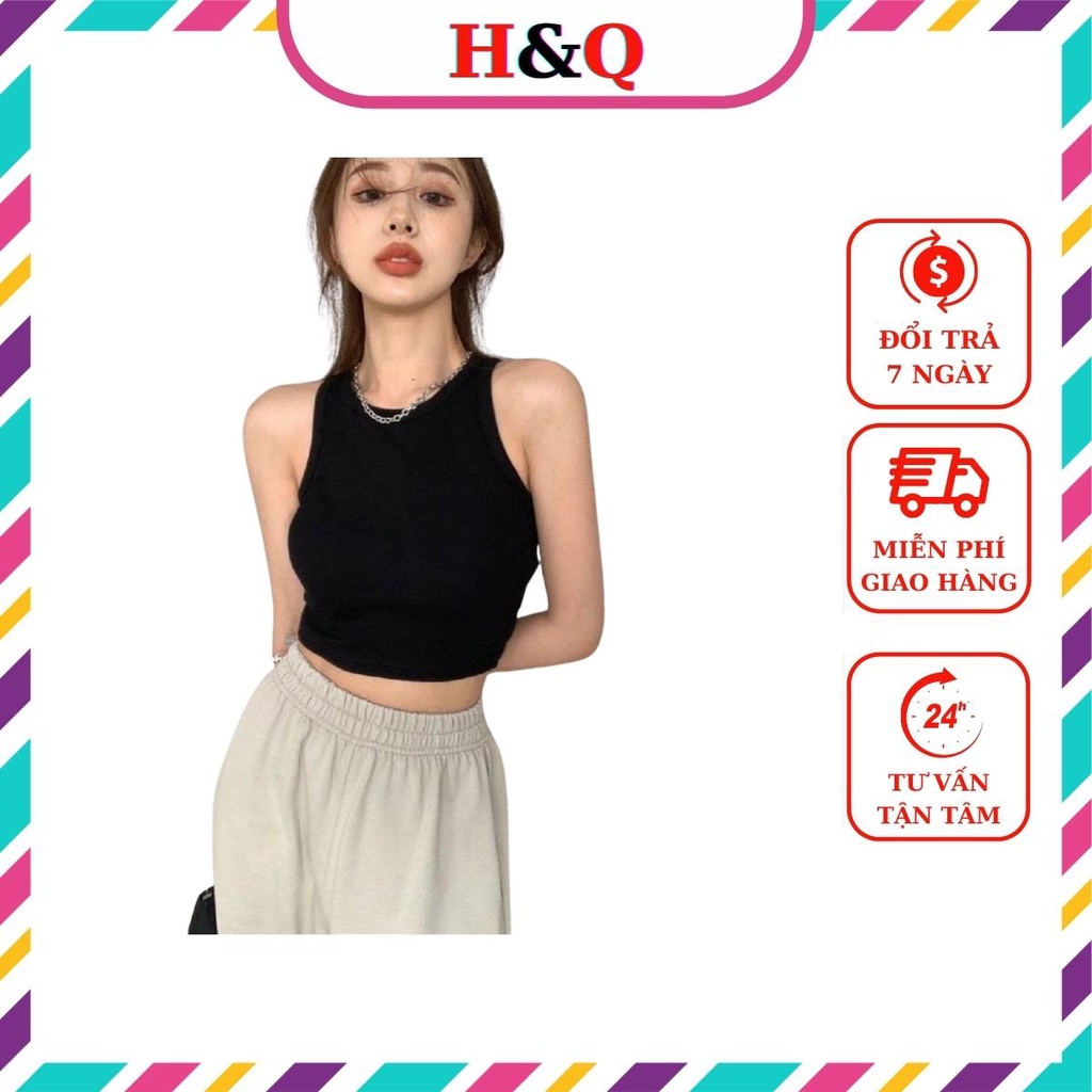 Áo croptop ba lỗ nữ basic, phong cách mùa hè năng động_Huyền Quang
