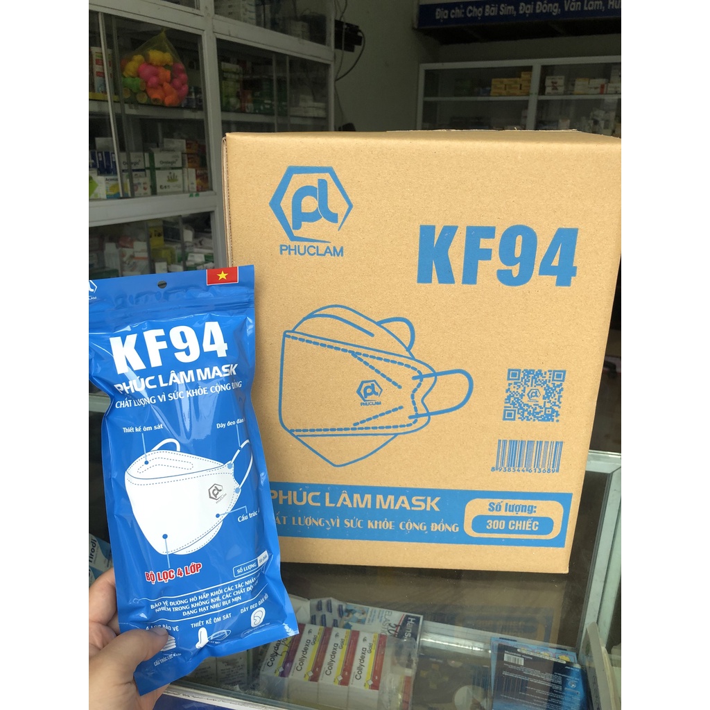 Khẩu Trang 4D KF94 PHÚC LÂM Kháng Khuẩn Kiểu Dáng Hàn Quốc Cực Xinh