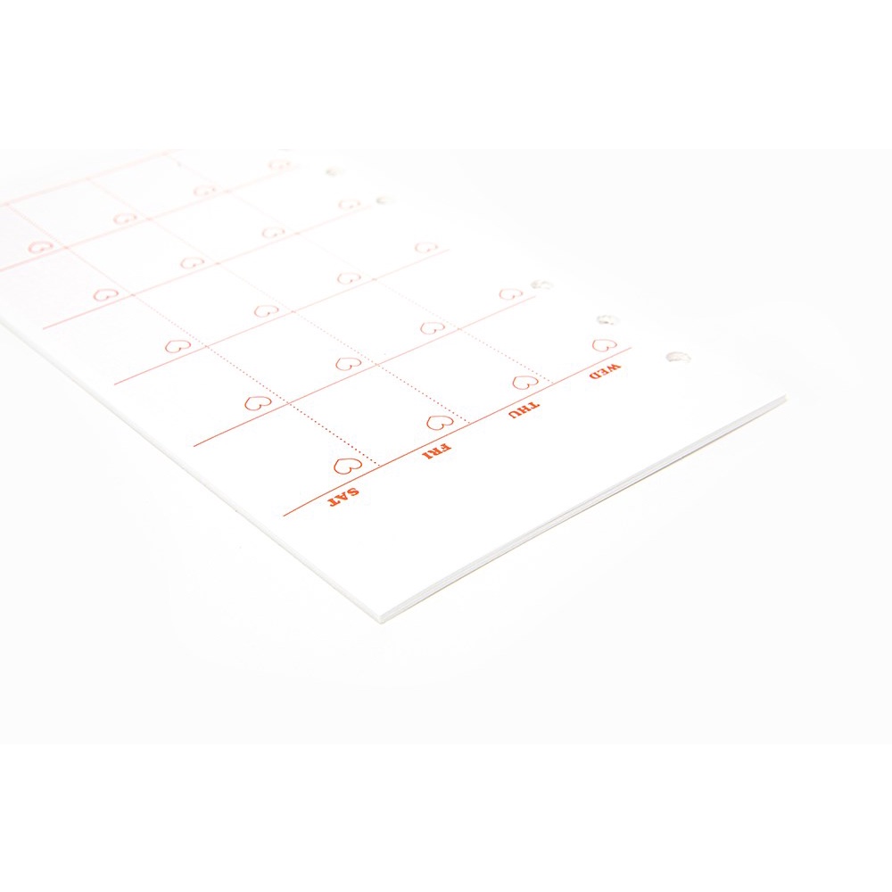 Sổ Tay Ghi Chú Dạng Đục Lỗ ARTBOX Hàn Quốc Hình Trái Tim Màu Hồng Độc Đáo