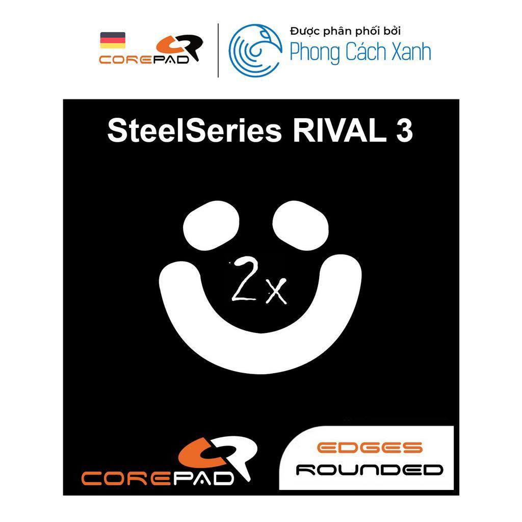 2 Bộ Feet chuột PTFE Corepad Skatez PRO SteelSeries Rival 3 Wired / SteelSeries Rival 3 Wireless - Hàng Chính Hãng