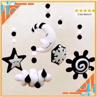 [🚴♂Freeshipxtra🚴 + TẶNG KHUNG CHỮ THẬP TREO THÚ♂] Treo Nôi Đen Trắng - Kích Thích Thị giác Trẻ Sơ Sinh 0-3 M🌹Bộ Khung J