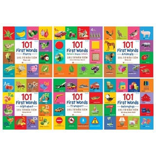 Sách: combo 101 từ đầu tiên/101 first words - trọn bộ 6 cuốn