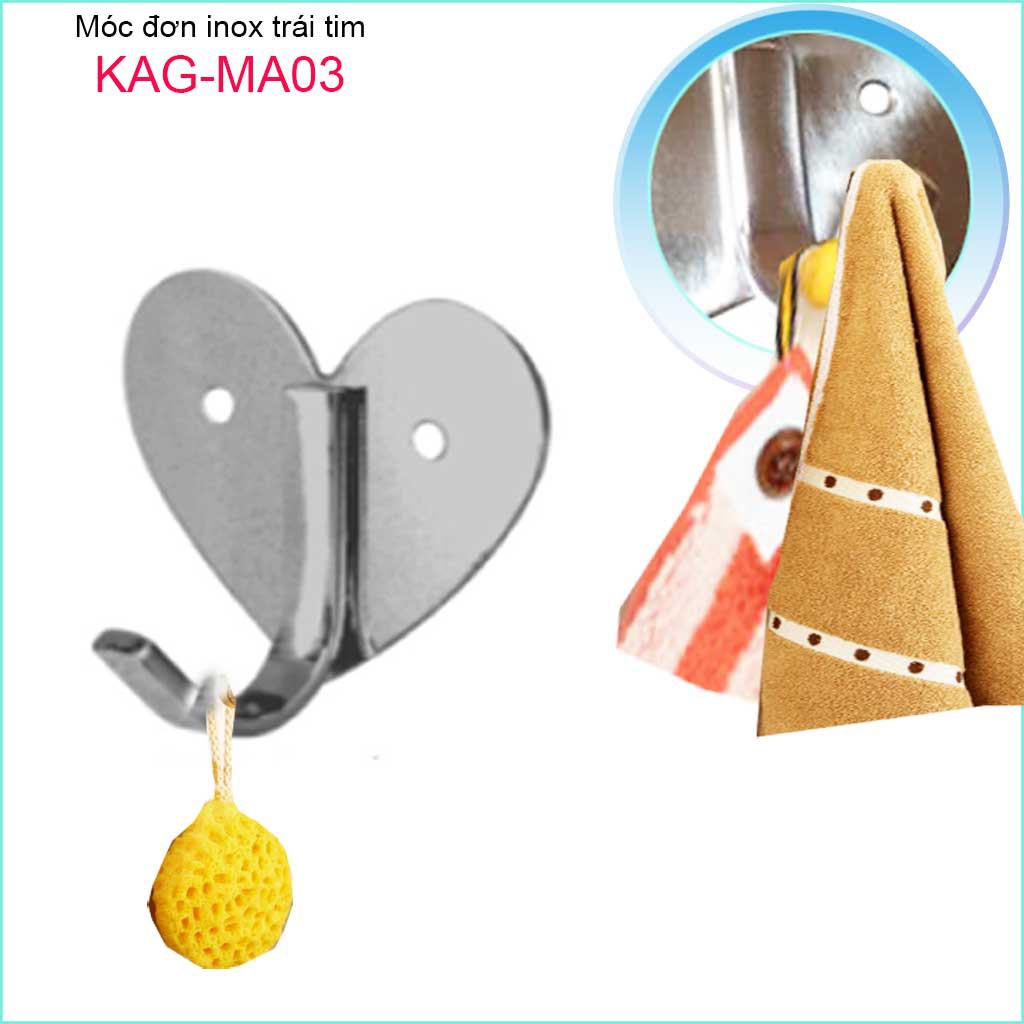MÓC ÁO ĐƠN INOX ROCA KAG-MA03
