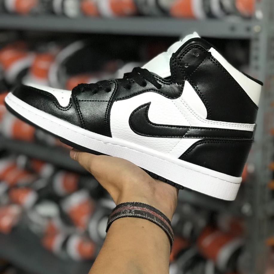 [siêu hot] giày sneaker JD1 JORDAN PANDA CAO CỔ, jd cổ cao đen trắng