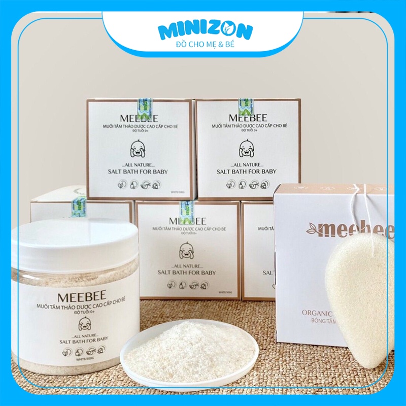 Muối Tắm Thảo Dược Cho Bé MeeBee Cao Cấp 100% Từ Thảo Dược Sạch, Tự Nhiên | Minizon Kids
