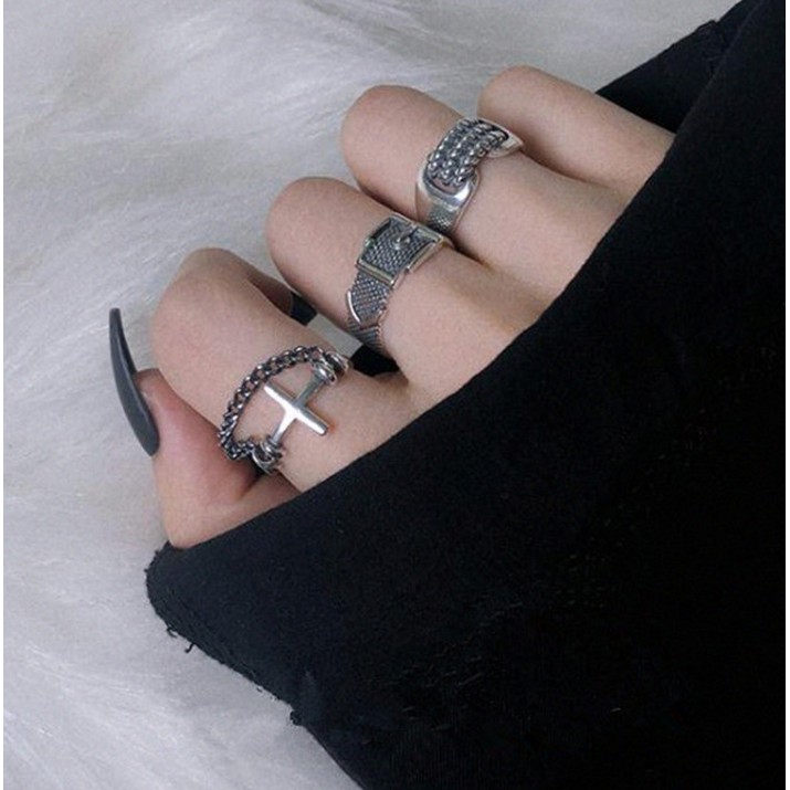 Nhẫn Cặp Thiết Kế Thắt Chéo Độc Đáo 22022