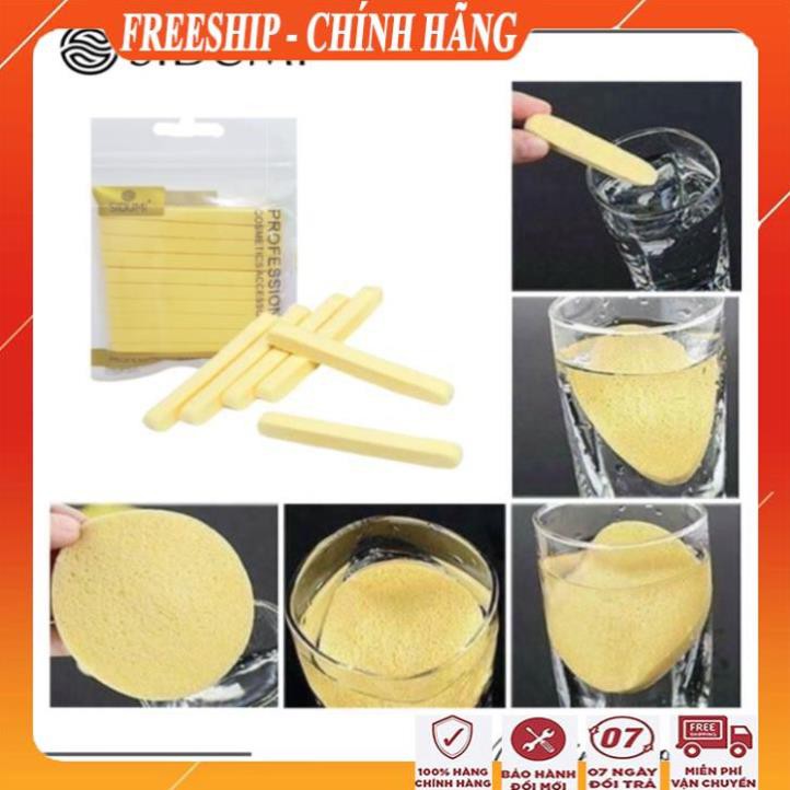 [FreeShip - HÀNG CHÍNH HÃNG] Sét 10 miếng mút bọt biển rửa mặt nén sidumi/Bông rửa mặt siêu sạch giúp tẩy tế bào chết