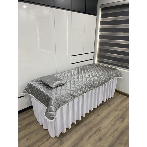 Tấm phủ lụa chần bông cho spa, giường mi kích thước 110*220cm