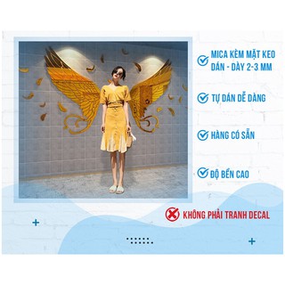 Tranh Dán Tường Mica 3D Đôi Cánh Thiên Thần