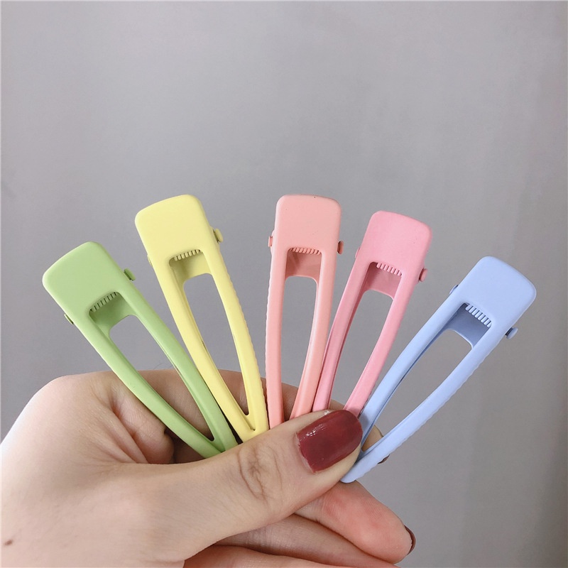 Kẹp tóc màu macaron dễ thương phong cách Hàn Quốc cho nữ