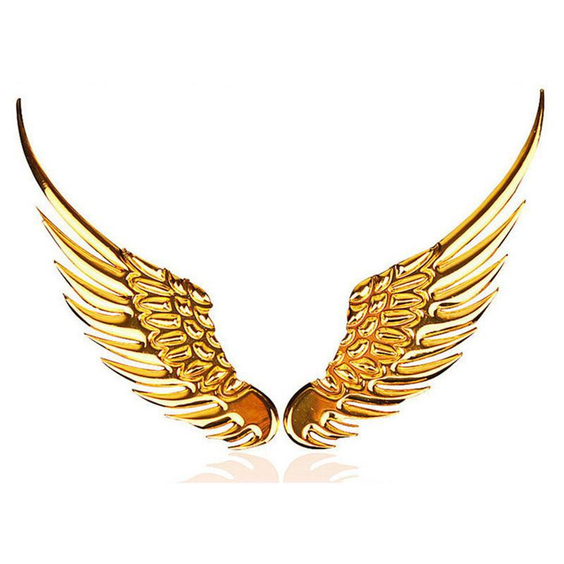 Sale 70% Miếng dán trang trí xe hơi hình đôi cánh thiên thần 3D, Gold Giá gốc 40,000 đ - 7F70