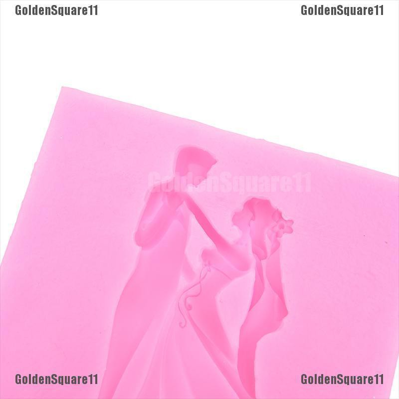 Khuôn Silicone Tạo Hình Cô Dâu Chú Rể Trang Trí Bánh Kem