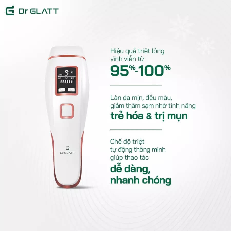 Máy triệt lông trẻ hóa IPL PRO - 4 IN 1 | Hàng chính hãng Dr Glatt | Bảo hành 24 tháng