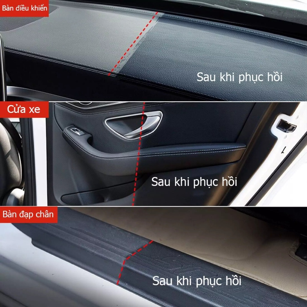 ✅ Chai phục hồi nhựa nhám đen The Tyre, bảo vệ nhựa nhám, cao su vỏ xe dùng cho oto và xe máy