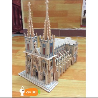 Mô hình lắp ráp gỗ 3D Nhà thờ Đức Bà