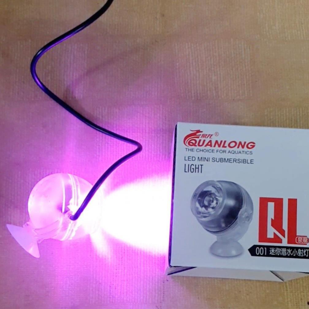 Đèn rọi hồ cá mini 7 màu cho hồ cá cảnh nhỏ, hồ bán cạn, hòn non bộ