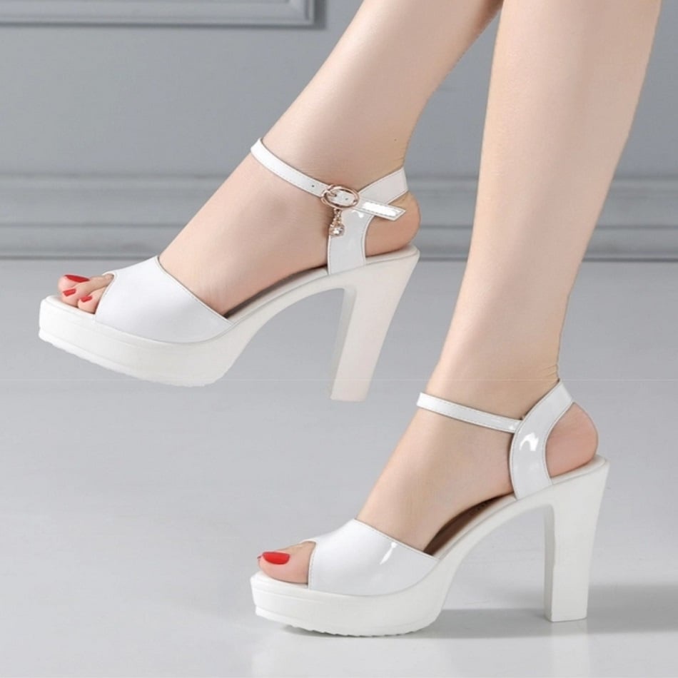 GIÀY SANDAL CAO GÓT ĐÚP QUAI NGANG CAO CẤP ĐẾ CAO 10CM✨✨✨
