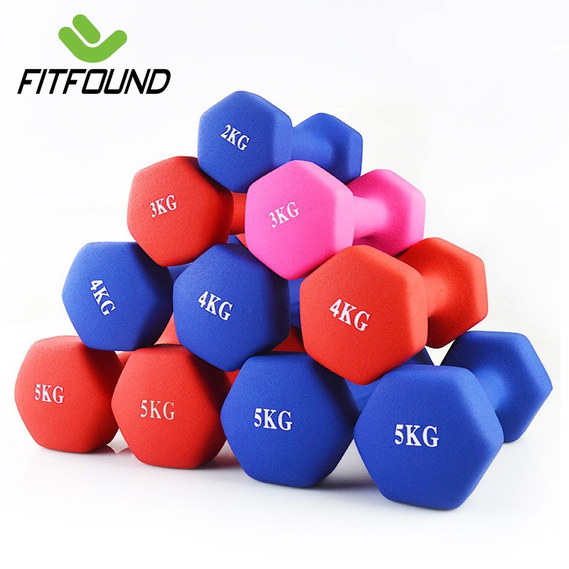 Tạ Tay Nam Nữ Bọc Cao Su 4 - 5 Kg Tập Thể Lực Tập Gym Tại Nhà