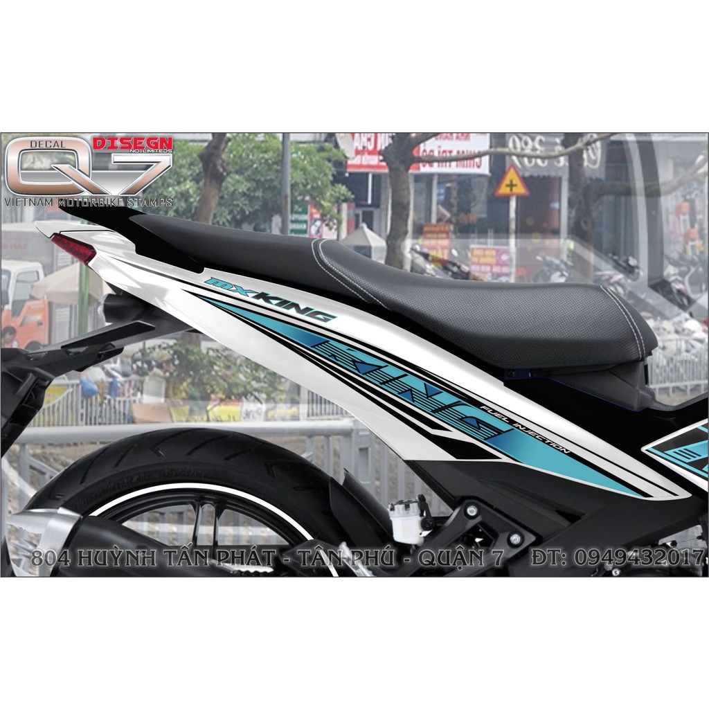 TEM RỜI EXCITER 150 MX TRẮNG XANH