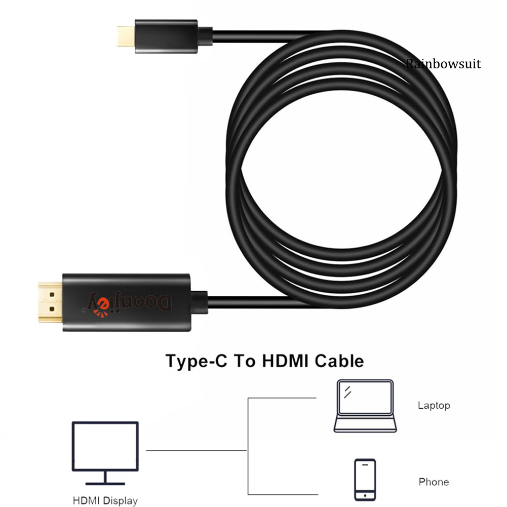 Cáp Chuyển Đổi Rb-Doonjiey Từ Usb Type C Sang Hdmi 1080p Hd Tv 4k Cho Samsung Android