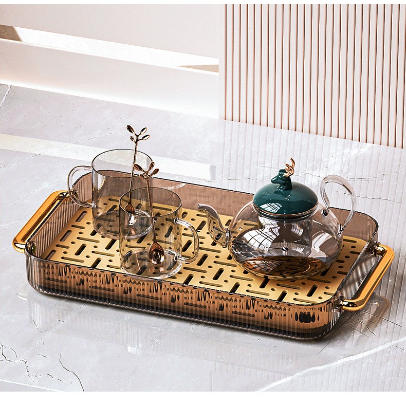 Khay Phục Vụ Bằng Nhựa Hình Chữ Nhật Phong Cách Bắc Âu