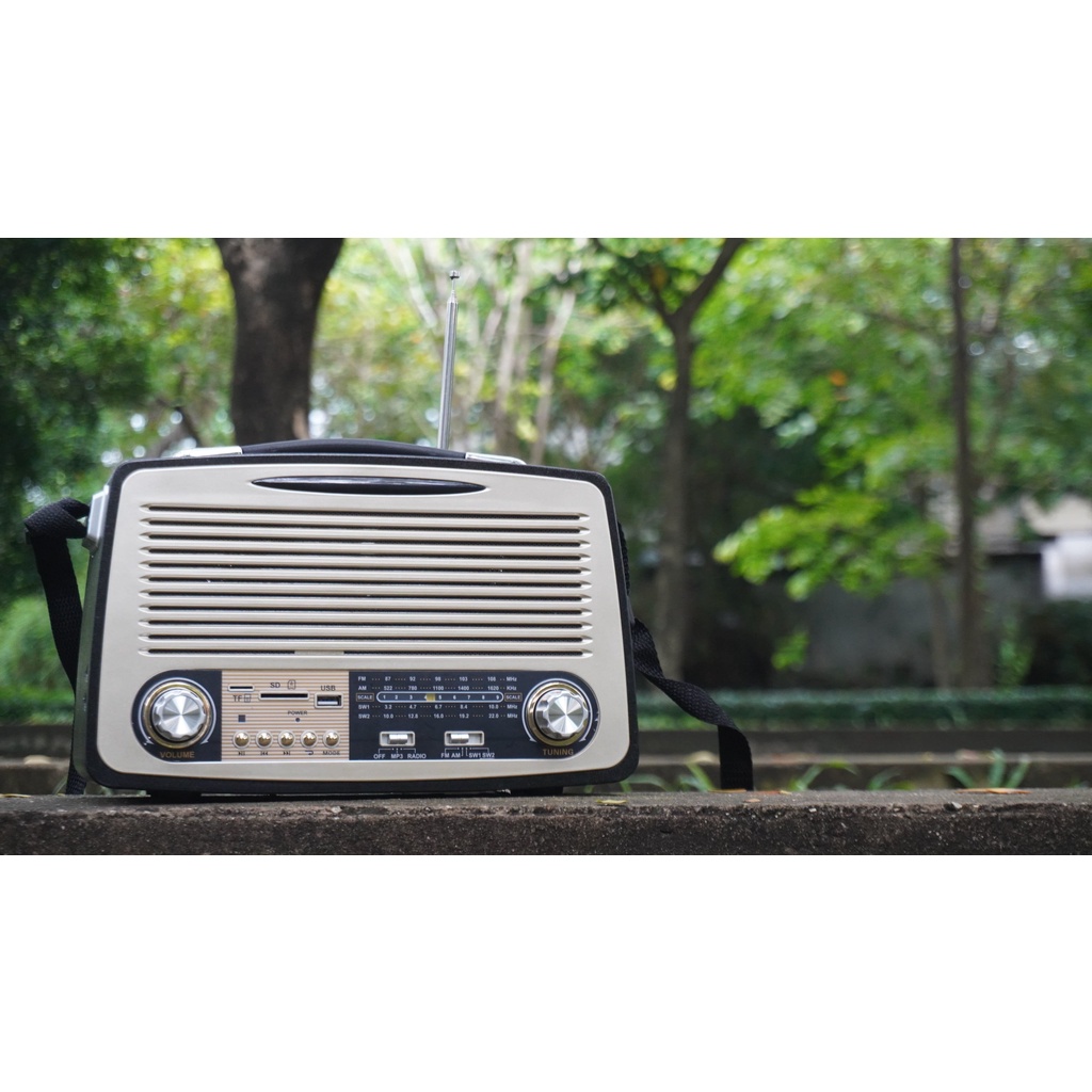 Đài FM RADIO MD-1700BT - Loa nghe nhạc kết hợp đài radio 4 băng tần  kiểu mini nhỏ gọn với ngoại hình hiện đại, cá tính