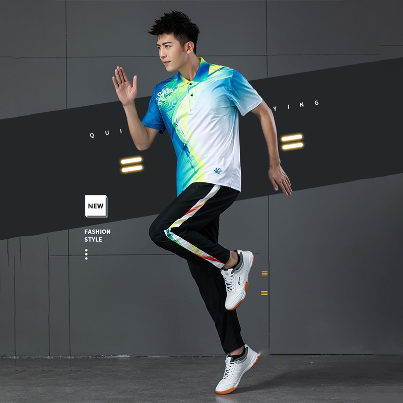 Cửa Hàng Nhà Máy Bộ Đồ Thể Thao Đánh Cầu Lông tennis Có Cổ In Logo Nhóm Mua Sắm Cho Nam Và Nữ