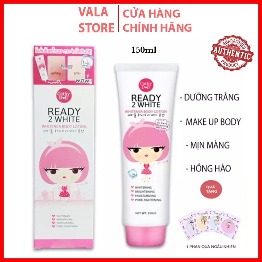 Kem Dưỡng Trắng Da Và Make Up Body Ready 2 White CATHY DOLL , Thái Lan Chính Hãng 150ml