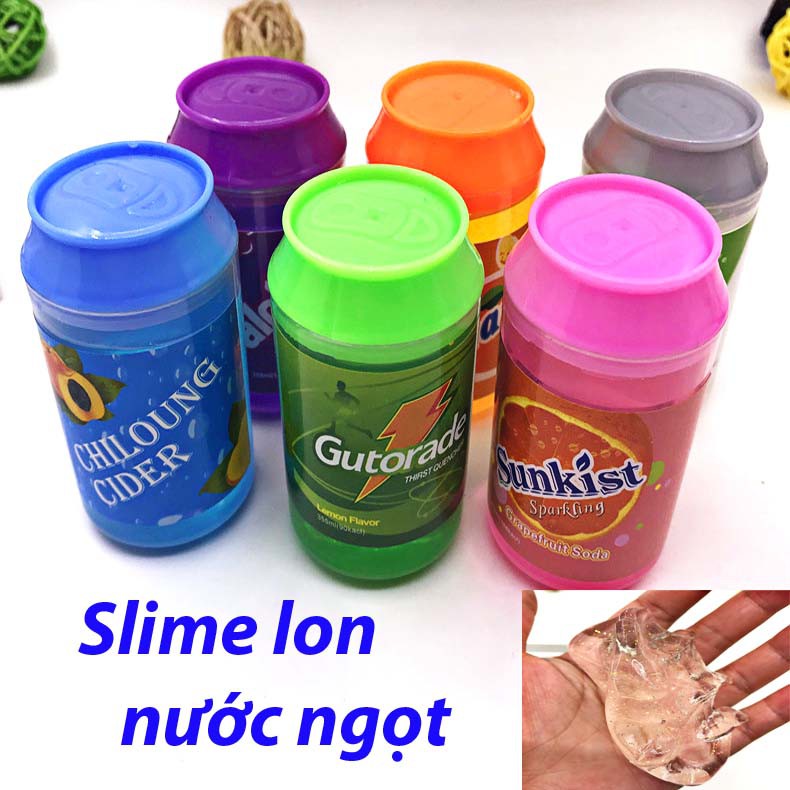 Slime hình LON NƯỚC NGỌT COCA PEPSI FANTA nhiều mẫu cực đẹp thiết kế độc đáo ấn tượng Đồ chơi Slam Gudetama