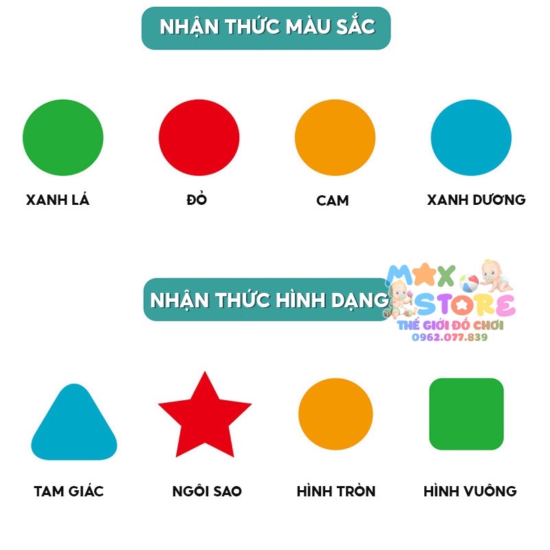 ĐỒ CHƠI GIÁO DỤC - BỘ CÂU ĐỐ LOGIC CHẤM TRÒN MÀU SẮC CÓ ĐỒNG HỒ CÁT