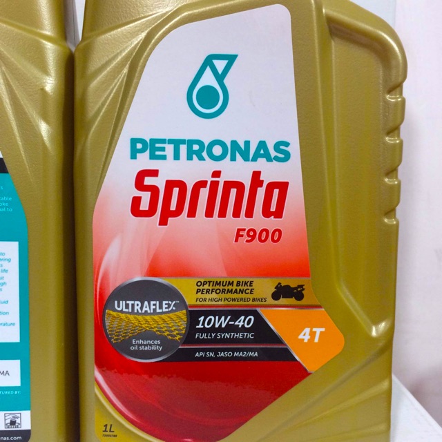 Nhớt Cao Cấp PETRONAS Sprinta F900 10W-40 1L Fully Synthetic API SN Jaso MA2 + Combo Chiết Lẻ