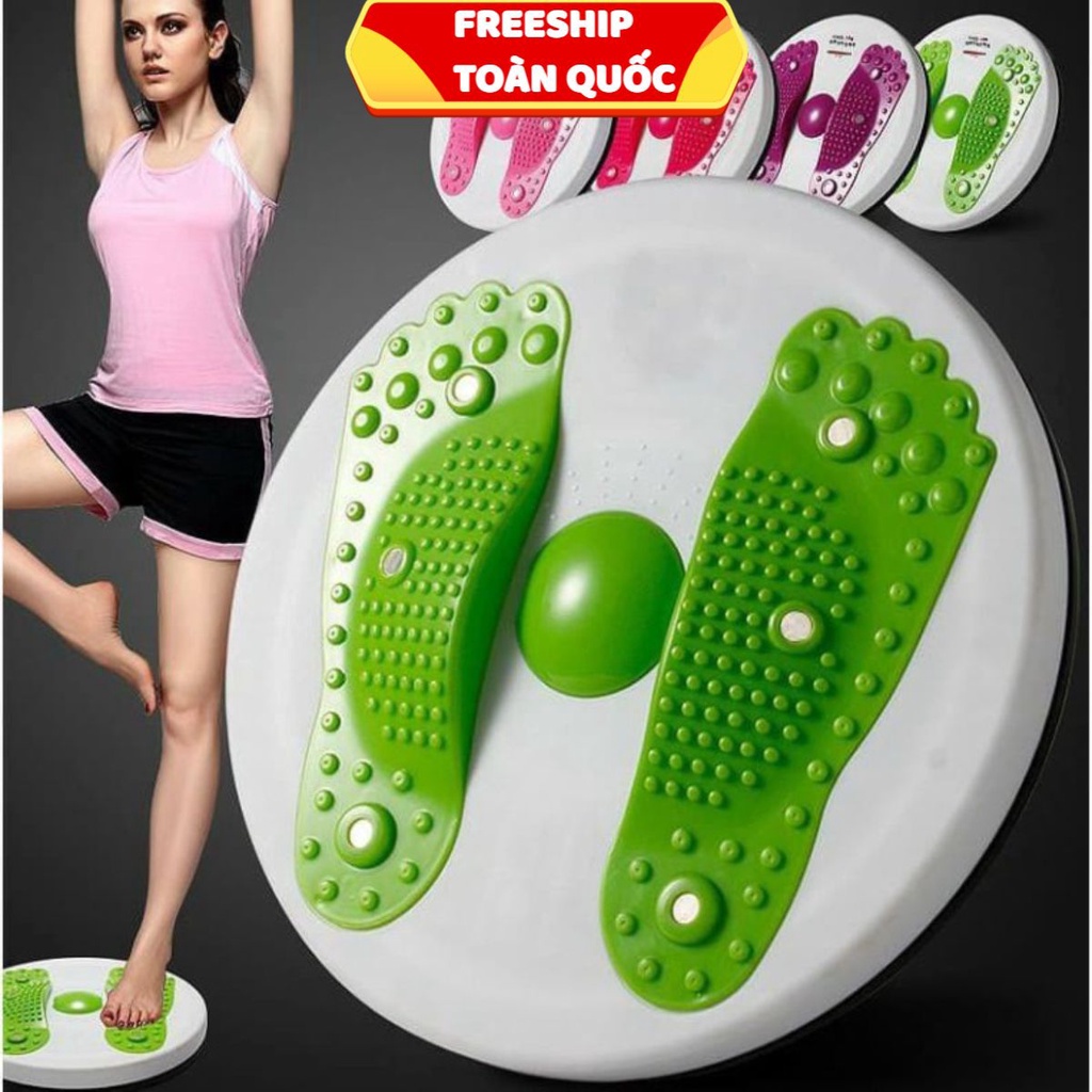 Bàn xoay eo 360 độ tập thể dục giảm cân tại nhà tiện lợi - Đĩa xoay eo massage tan mỡ bụng . .
