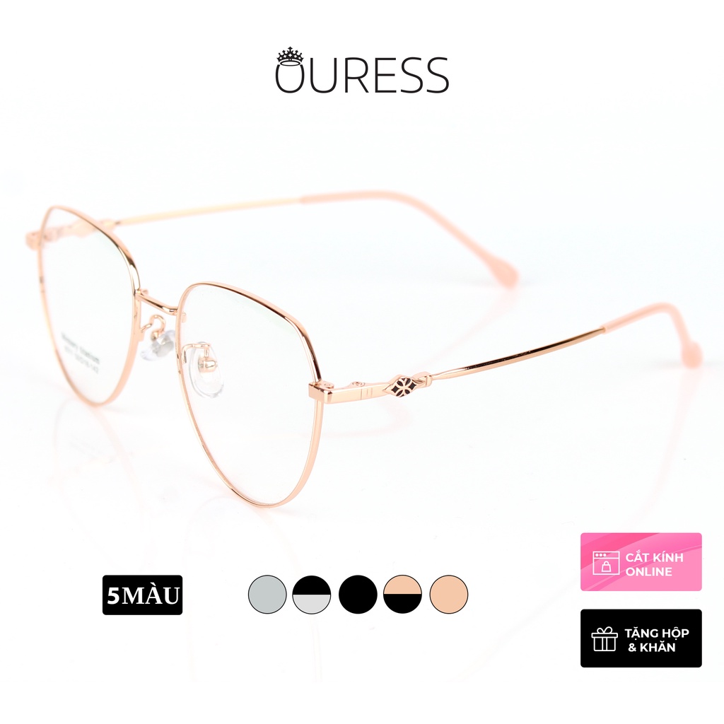 Gọng kính titanium memory 8011 thời trang cao cấp nam nữ siêu nhẹ siêu bền OURESS