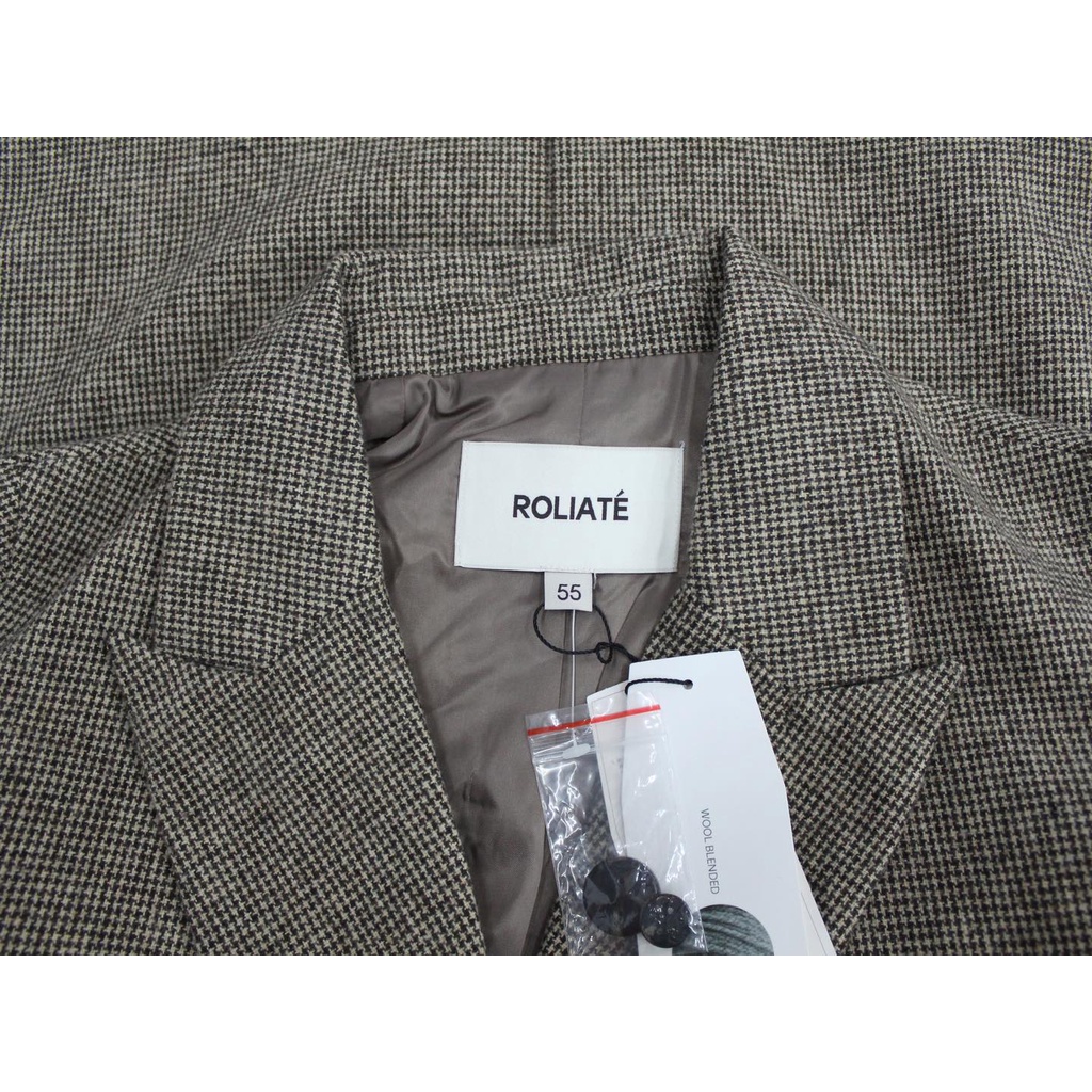 Q9265 - Áo khoác vest Roliate túi, 4 nút trước, phối caro | BigBuy360 - bigbuy360.vn