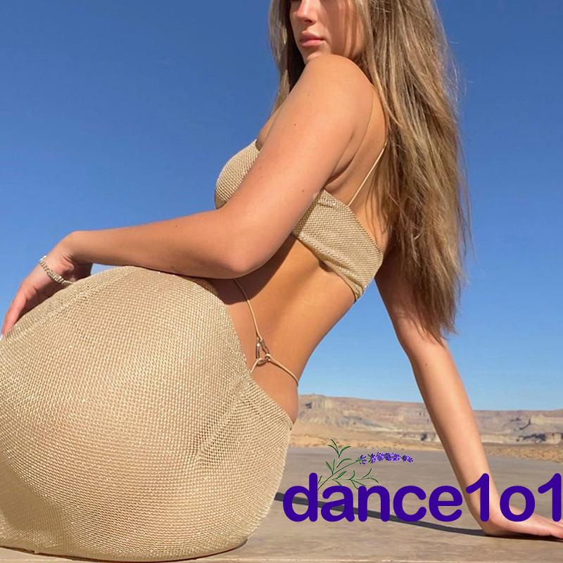 ✪MX❈Women Solid Color Sleeveless Tube Tops+Elastic Long Skirt