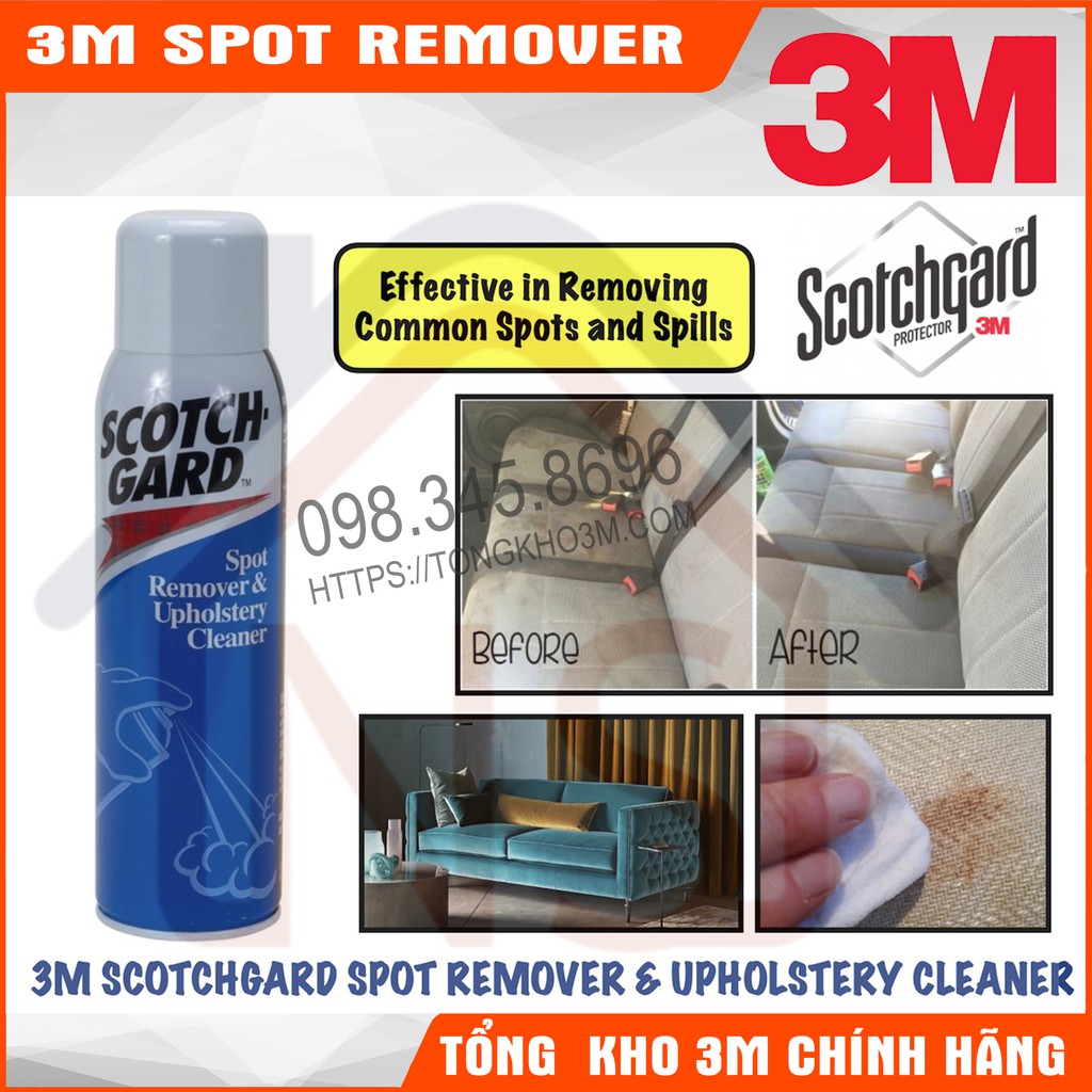 Chai Tẩy Vết Bẩn 3M Scotchgard Spot Remover - Tẩy Sạch Hiệu Quả Trên Bề Mặt Thảm, Vải, Giày Dép