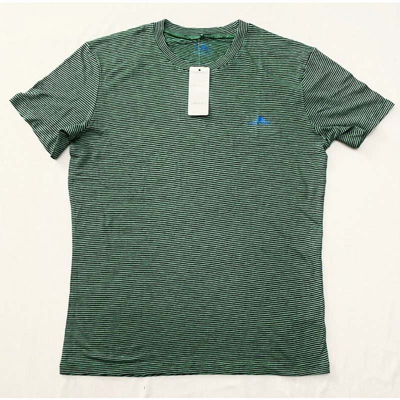 Áo thun unisex xanh sọc đen còn tag (Size M (95)) - Thanh lý vnxk