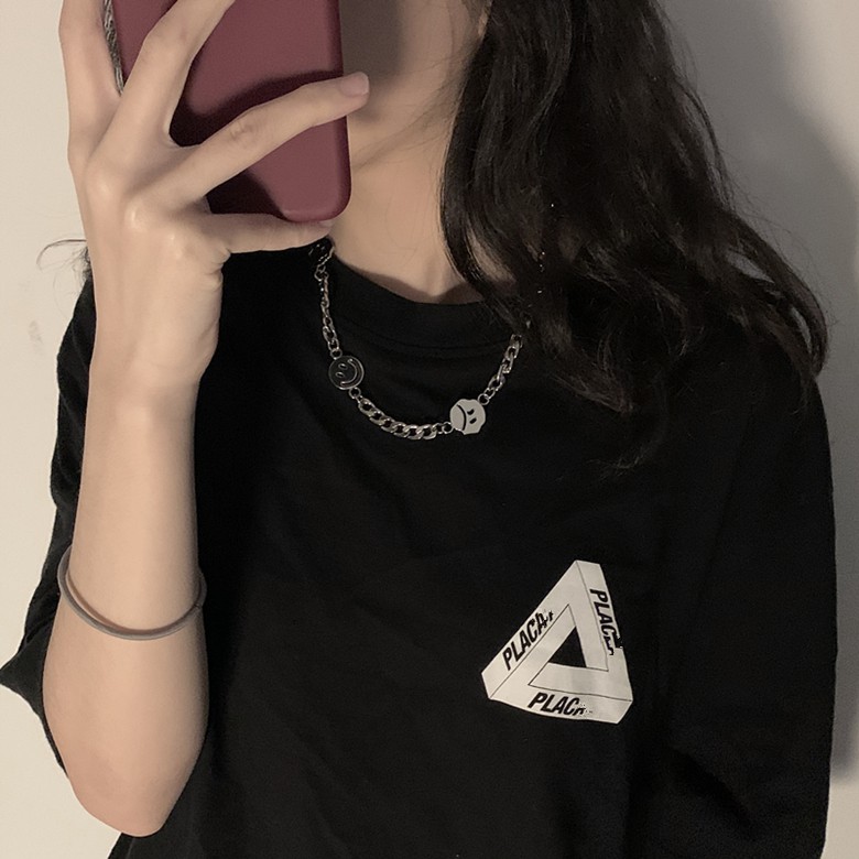 Vòng cổ nam nữ unisex hip hop, dây chuyền nam màu bạc titan không gỉ thời trang ngầu