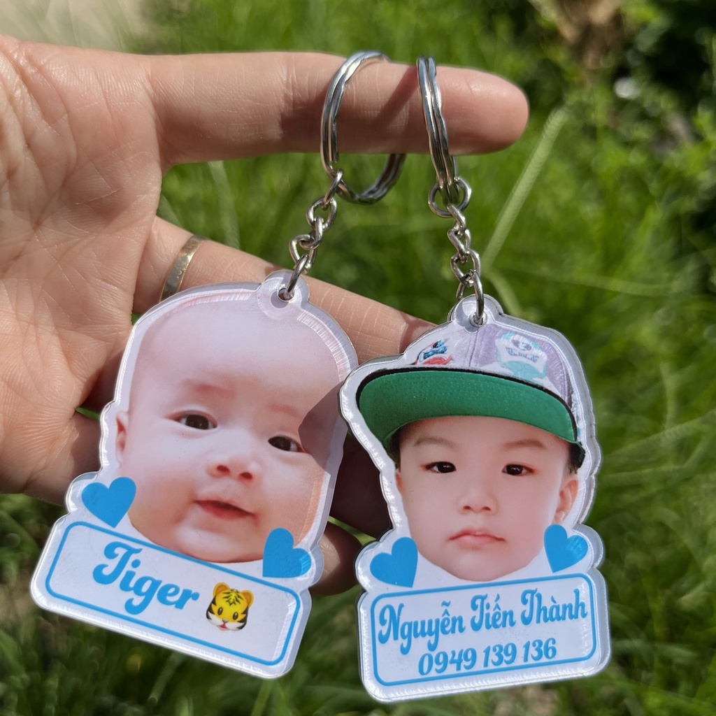 Phụ kiện balo- Móc khóa in hình dễ thương- ghép chibi xinh xắn theo yêu cầu