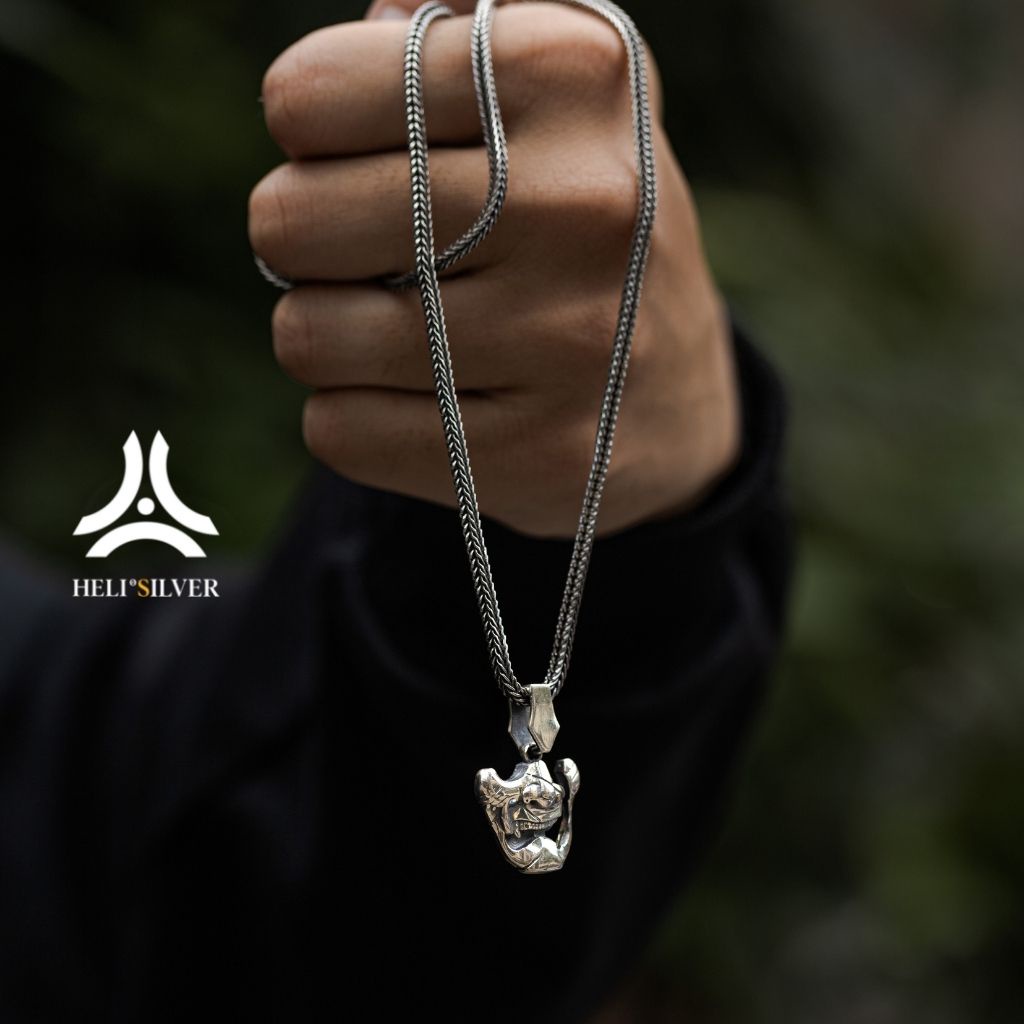 Mặt dây chuyền bạc nam, nữ HeliSilver GHOST BUSHIDO Helios Original S925 DCBN068