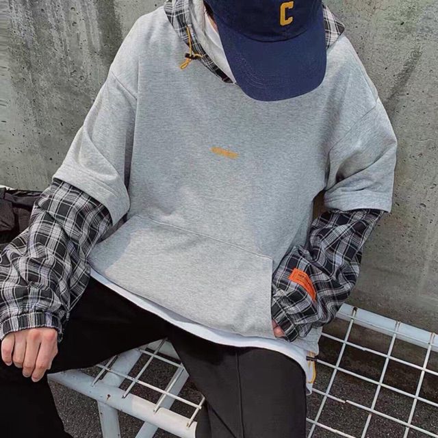 Áo phông dài tay phối mũ momet | BigBuy360 - bigbuy360.vn