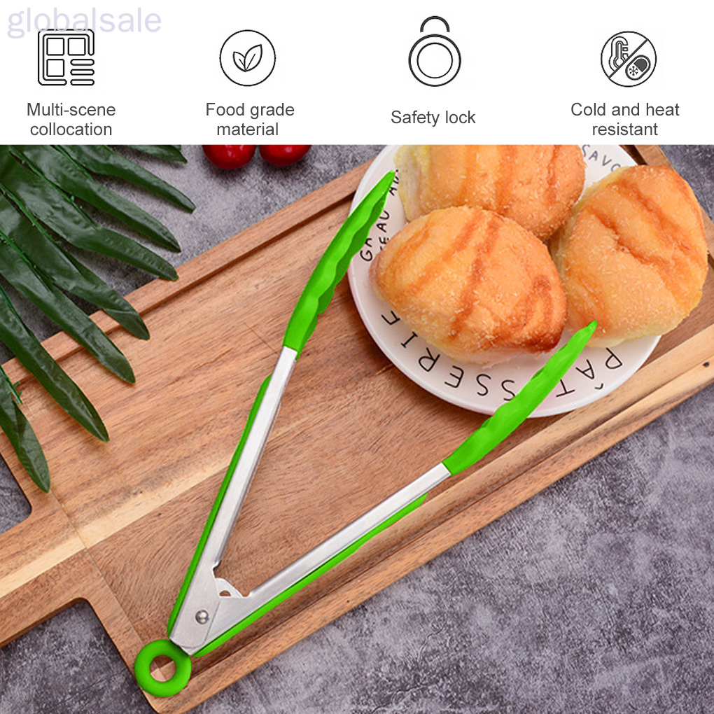 Kẹp Gắp Thức Ăn Chống Dính Bằng Thép Không Gỉ Tiện Dụng 7 Inch