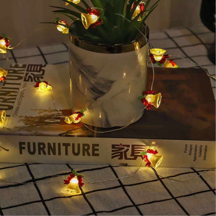 Đèn Led Đom Đóm Hình Ông Già Noel Và Người Tuyết Trang Trí Decor Giáng Sinh Christmas - Kemshop K83